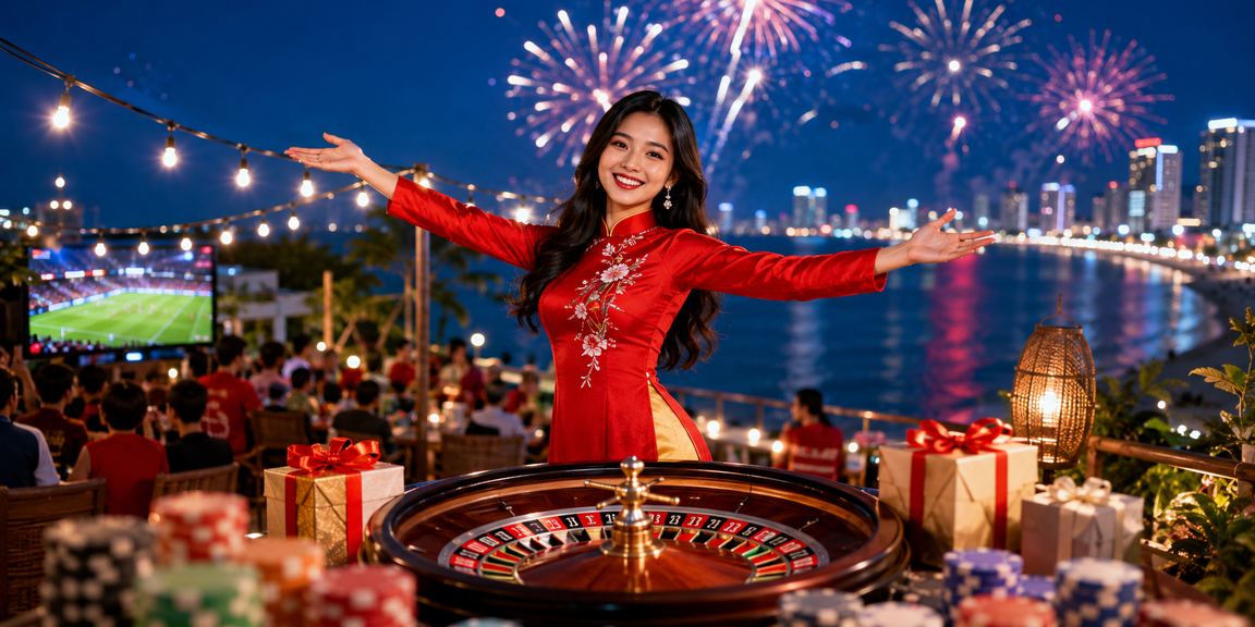 Bàn Roulette tại Nha Trang với trang phục áo dài truyền thống